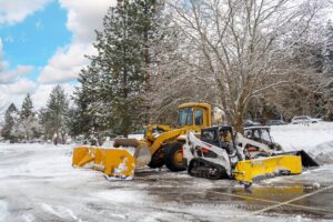 Commercial snow removal vehicles